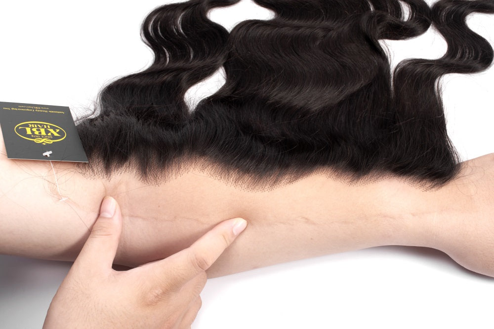 XBL Hair 13x4 HD Lace Frontal Body Wave Small Knots Pre-plucked Hairline