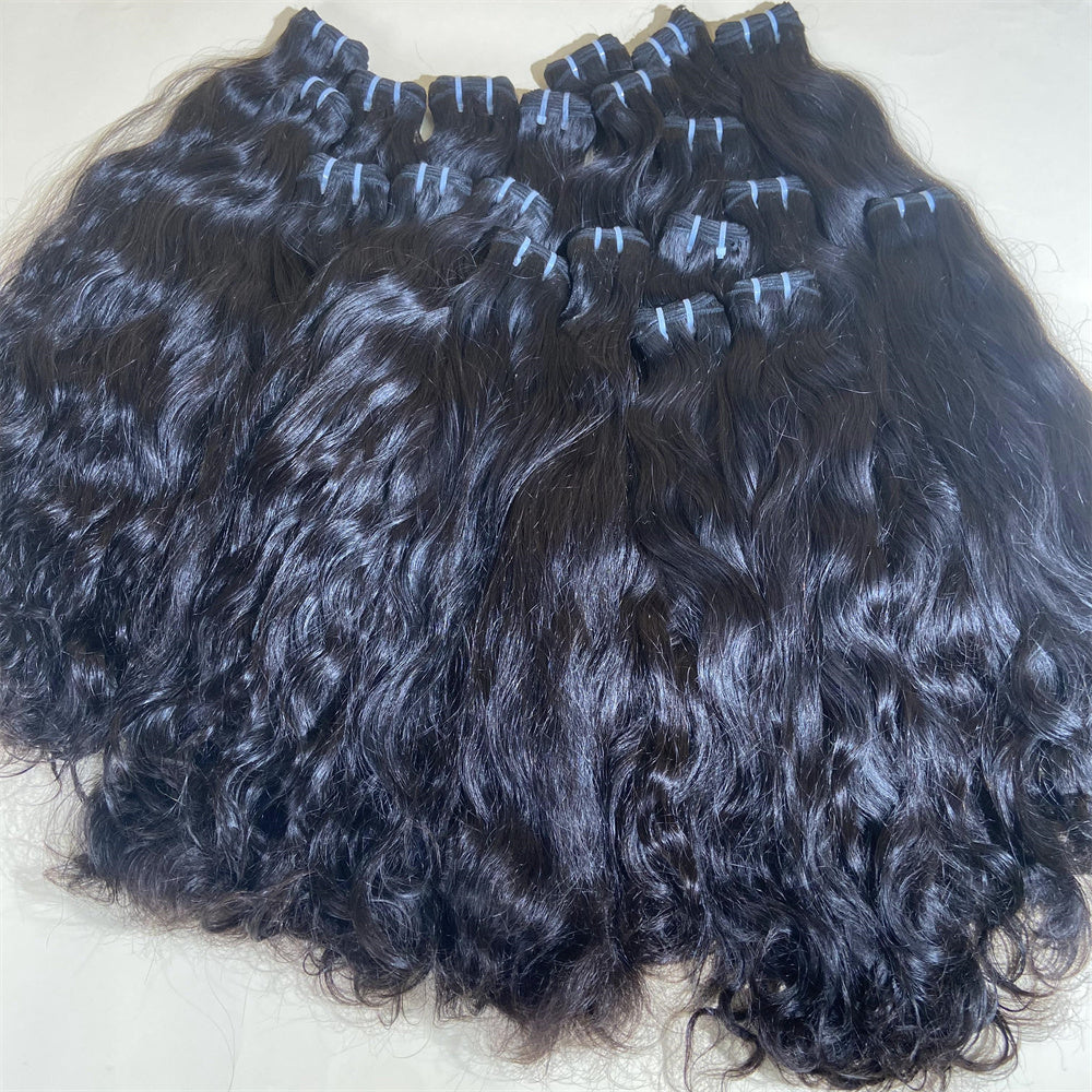 XBLhair Miss Attractive Raw Natural Inborn Wavy Hair Extensions 3 Bundles Deals Natural Wave Human Hair