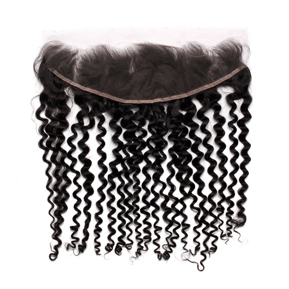 XBL Hair 13x4 HD Lace Frontal Curly Small Knots Pre-plucked Hairline