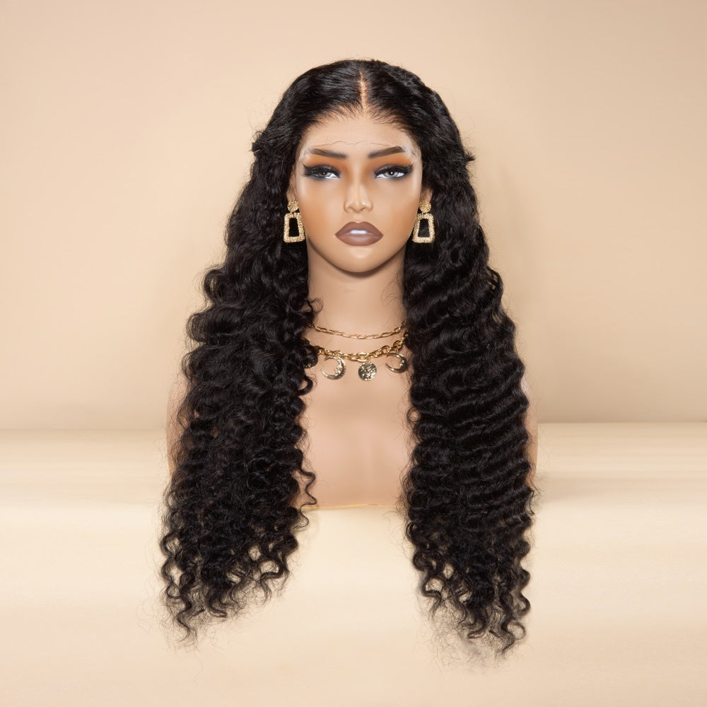 XBL Hair Deep Wave Wig 13x4/13x6 HD Lace Frontal Wig Can Make Deep Part Bleached Small Knots