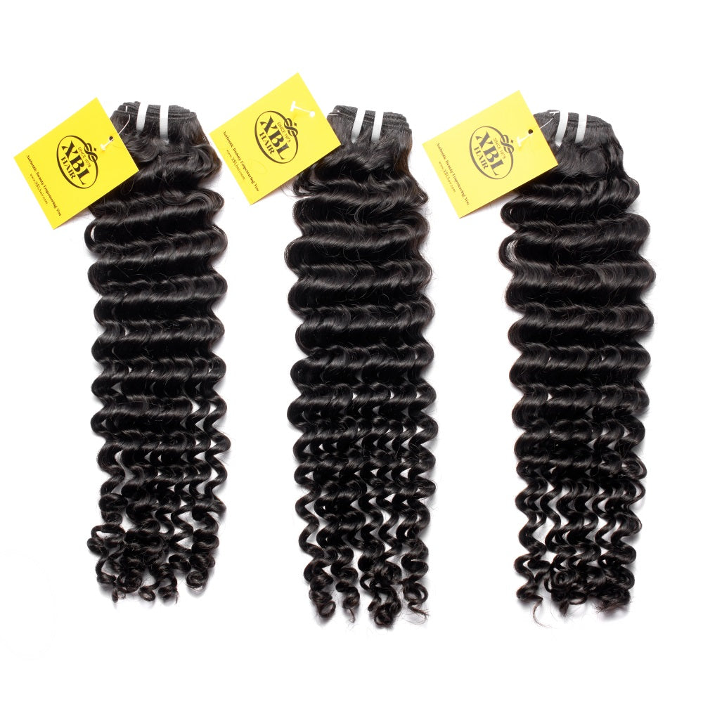 XBLhair Miss Flawless Raw Hair Premium One Donor 3 Bundle Deal Deep Wave