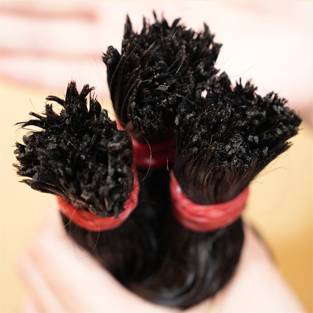 XBLhair Pre-divided Braiding Hair 3 Bundles Deep Wave Braiding Hair Bulk Human Hair