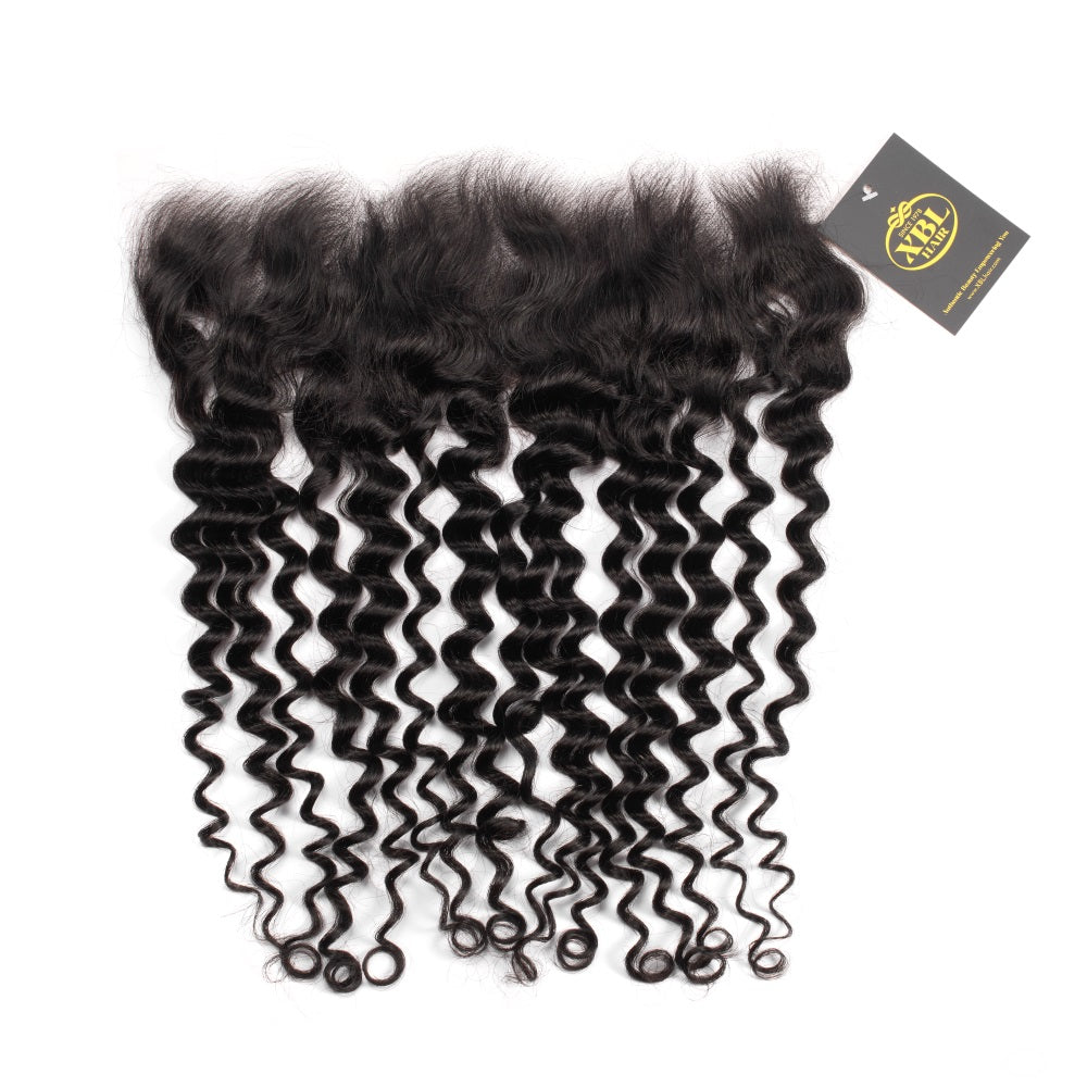 XBL Hair 13x4 HD Lace Frontal Deep Wave Small Knots Pre-plucked Hairline