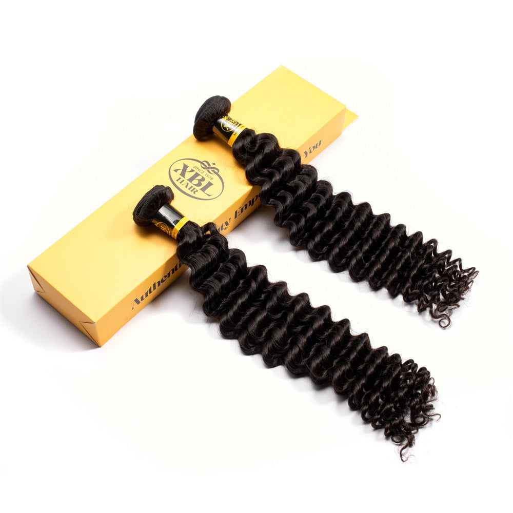 XBLhair Miss Lovely Mink Hair Deep Wave Hair Weave Brazilian Virgin Hair Extensions