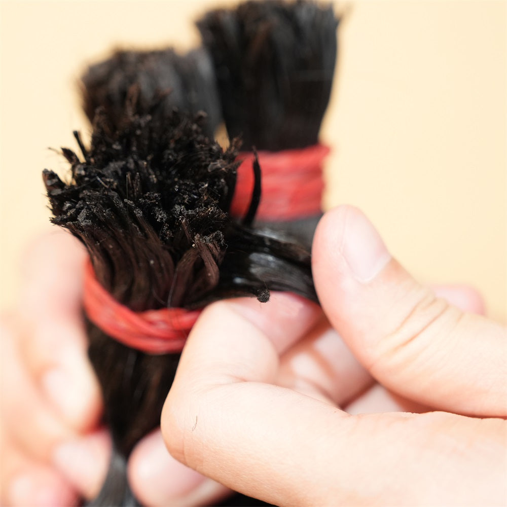 XBLhair Pre-divided Braiding Hair 3 Bundles Deep Wave Braiding Hair Bulk Human Hair