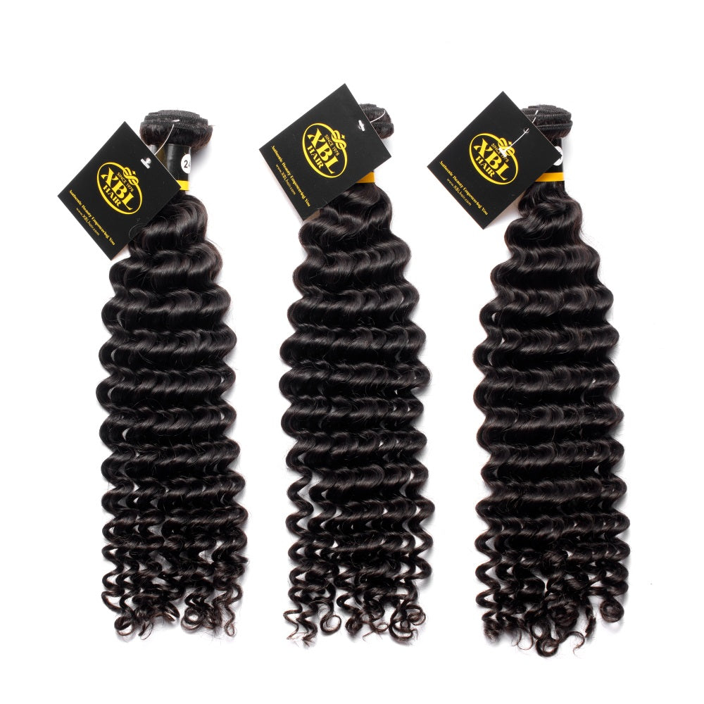 XBLhair Miss Lovely Mink Hair 3 bundles deal Deep Wave