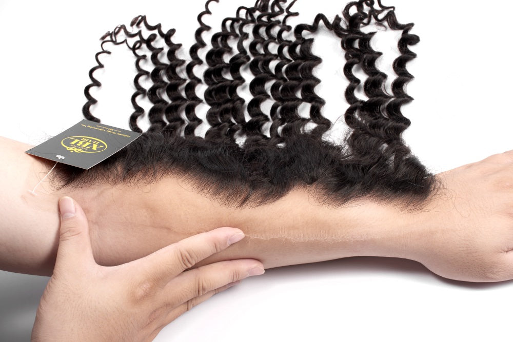 XBL Hair 13x4 HD Lace Frontal Deep Wave Small Knots Pre-plucked Hairline