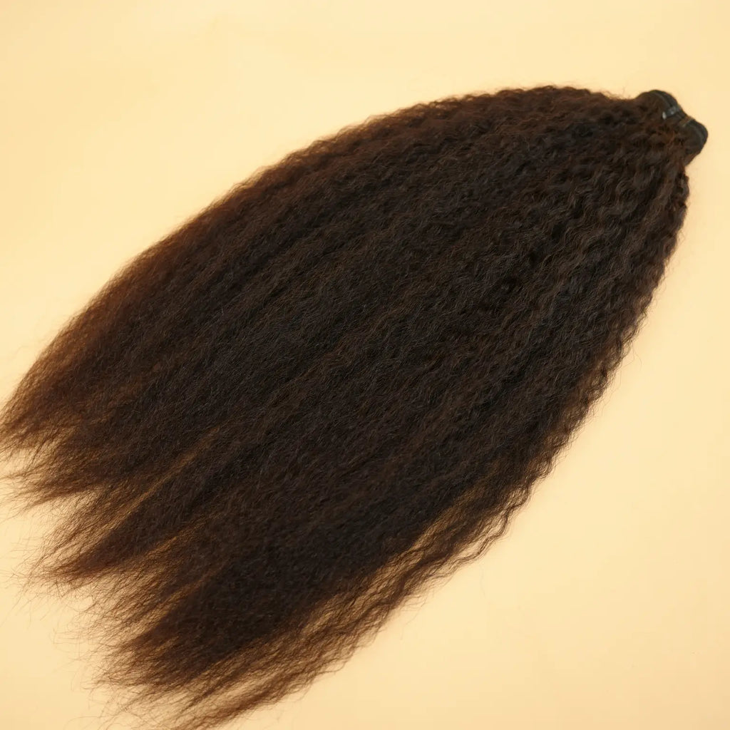 XBLhair Miss Lovely Mink Hair Kinky Straight Brazilian Hair Bundles Virgin Human Hair Extensions