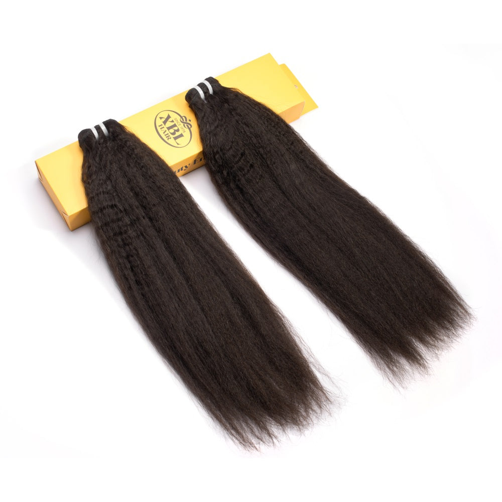 XBLhair Miss Flawless Raw Hair Premium One Donor 3 Bundle Deal Kinky Straight