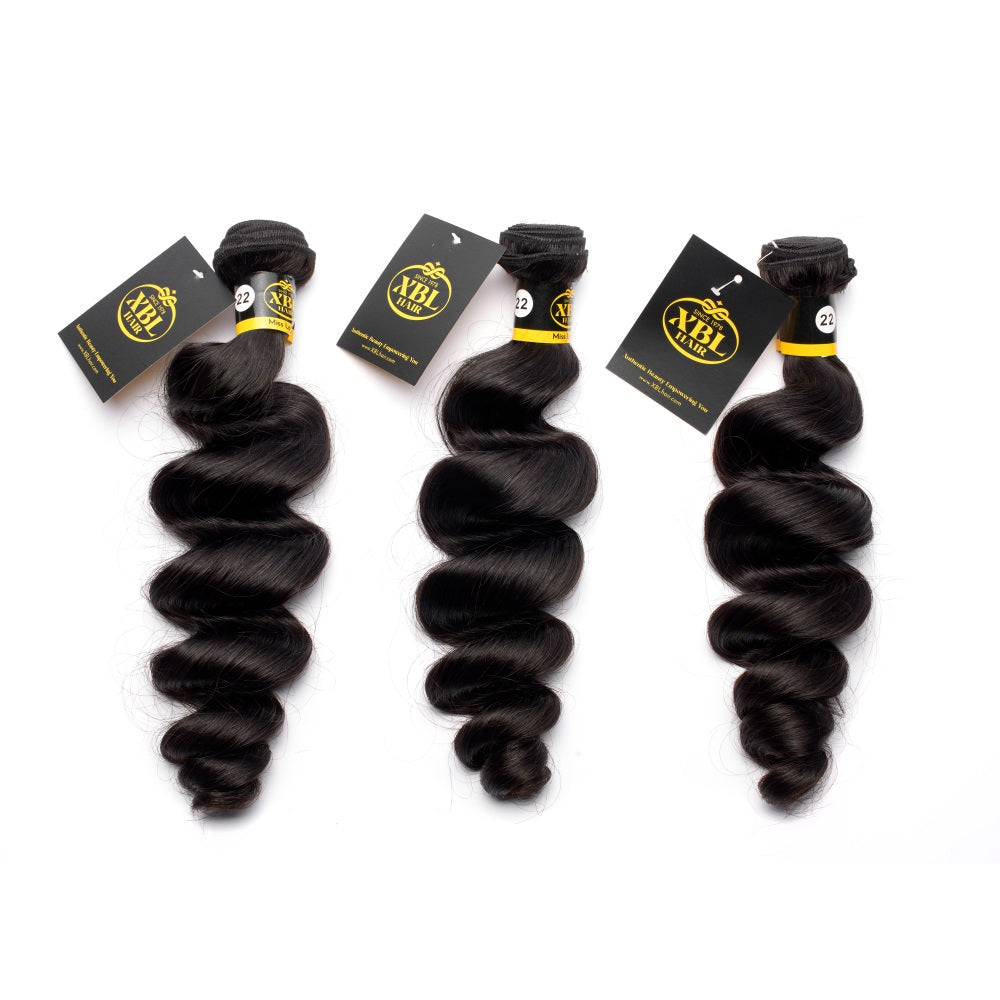XBLhair Miss Lovely Mink Hair Top Selling 3 bundles deal Loose Wave