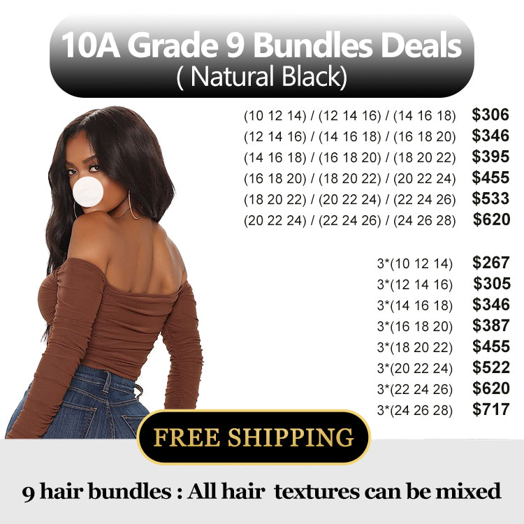 Miss Lovely Mink Hair Bundles 9 Bundles Package Deal Free Shipping