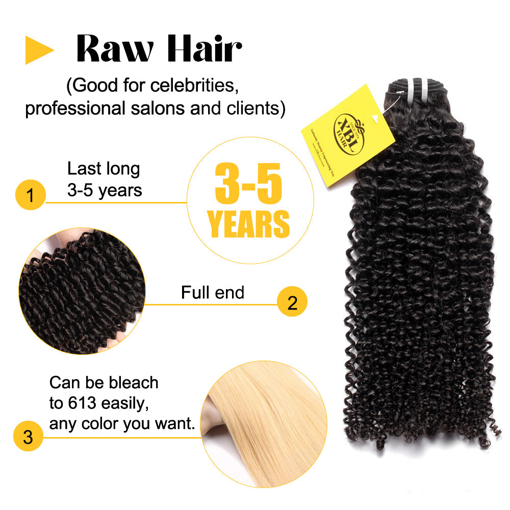 XBLhair Miss Flawless Raw Hair Kinky Curly Brazilian 100% Virgin Human Hair Wholesale