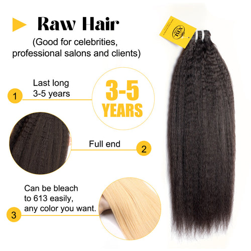 XBLhair Miss Flawless Raw Hair Kinky Straight Vietnam Human Hair Bundles From Single Donor