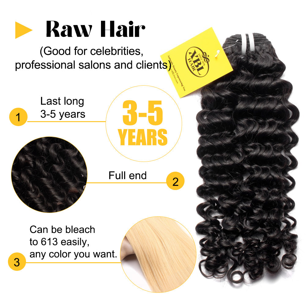 XBLhair Miss Flawless Raw Hair Premium One Donor 3 Bundle Deal Jerry curl