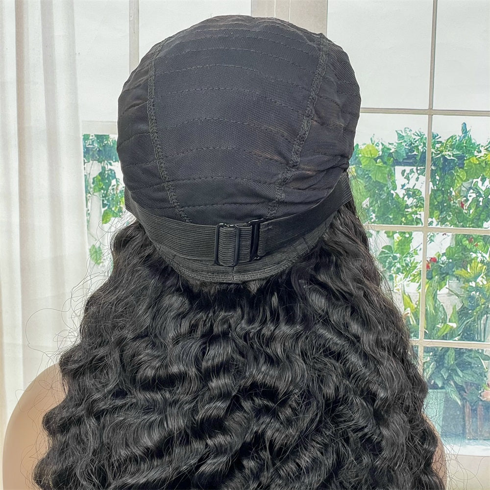 XBL hair Wholesale Glueless Wig Pineapple Wave 5x5 HD Lace Closure Wig Bleached Knots Pre-plucked Human hair Single Knot