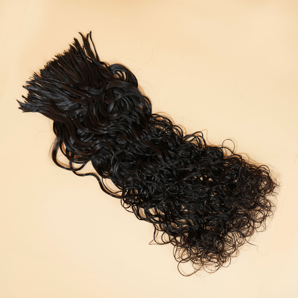 XBLhair Pre-divided Braiding Hair 3 Bundles Water Wave Braiding Hair Bulk Human Hair