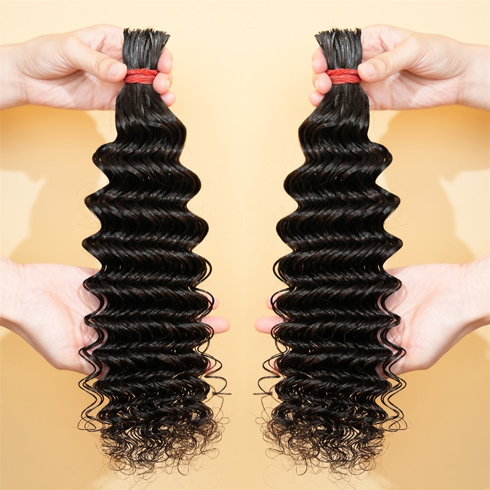  Pre-divided Braiding deep wave Hair Bulk