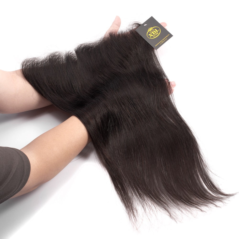 XBL Hair 13x4 HD Lace Frontal Straight Small Knots Pre-plucked Hairline