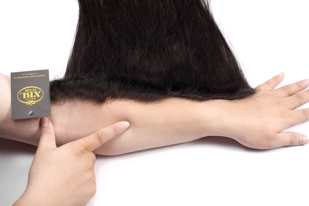 XBL Hair 13x4 HD Lace Frontal Straight Small Knots Pre-plucked Hairline