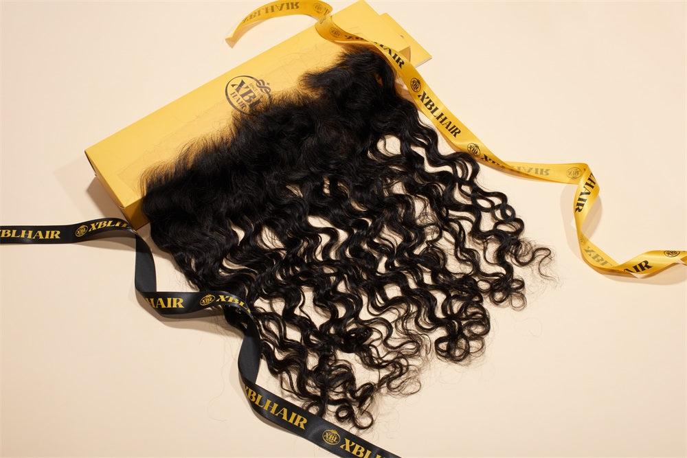 XBL Hair 13x4 HD Lace Frontal Water Wave Small Knots Pre-plucked Hairline