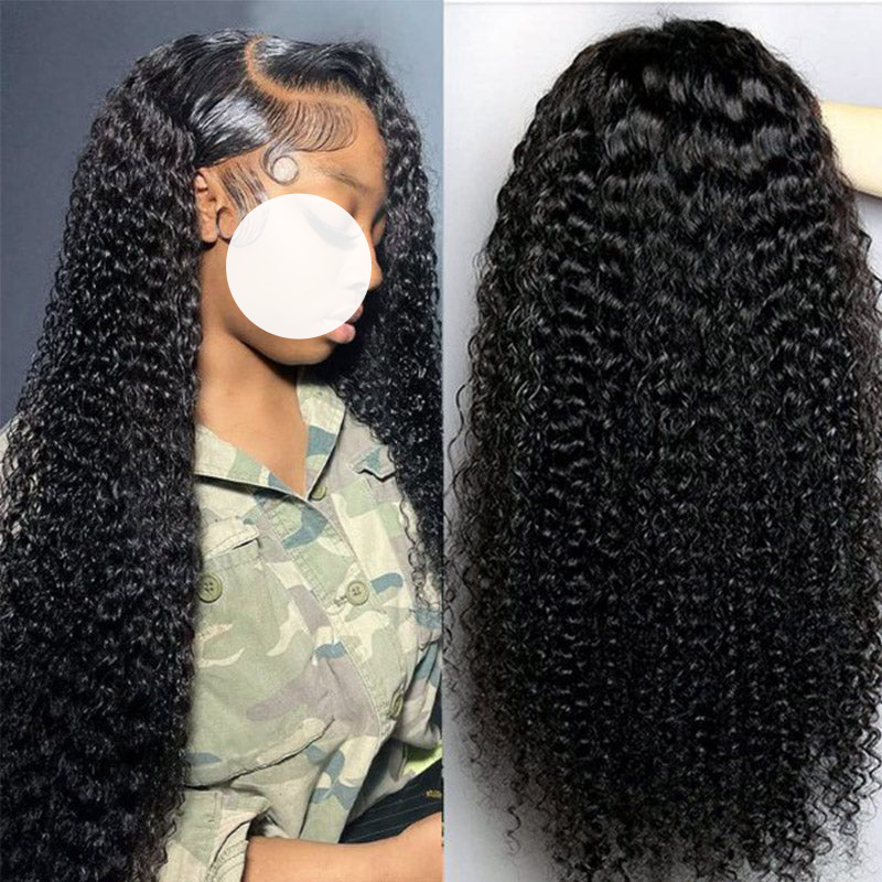 XBL Hair 13x4/13x6 Lace Front Curly Wig High Density HD Human Hair Frontal Wig Bleached Small Knots