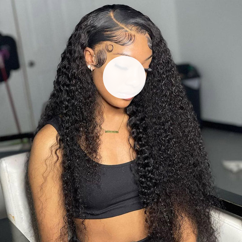 XBL Hair 13x4/13x6 Lace Front Curly Wig High Density HD Human Hair Frontal Wig Bleached Small Knots