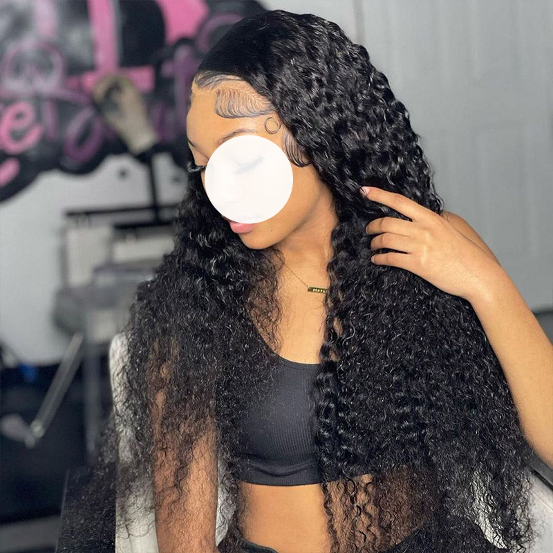 XBL Hair 13x4/13x6 Lace Front Curly Wig High Density HD Human Hair Frontal Wig Bleached Small Knots