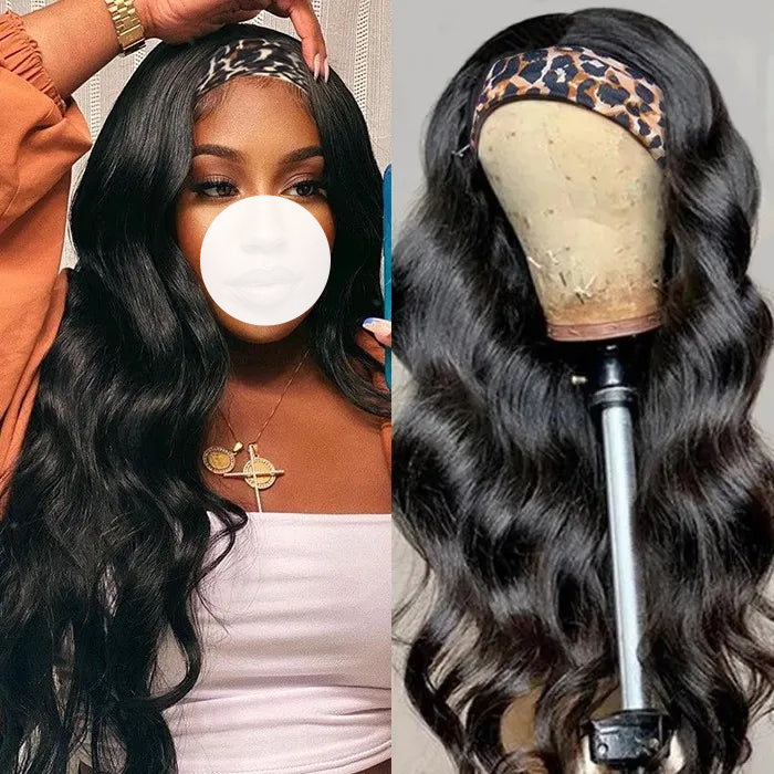 XBL Hair 250% Density Glueless Body Wave Headband Wig Human Hair Wigs Virgin Hair Headband Wig