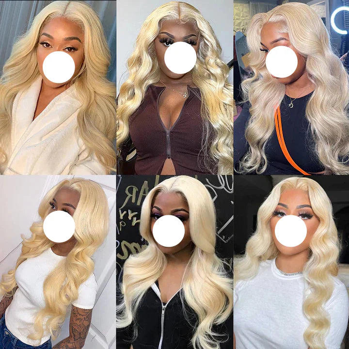 XBL Hair #613 Blonde Body Wave Hair 3 Bundles with 5x5 HD Closure