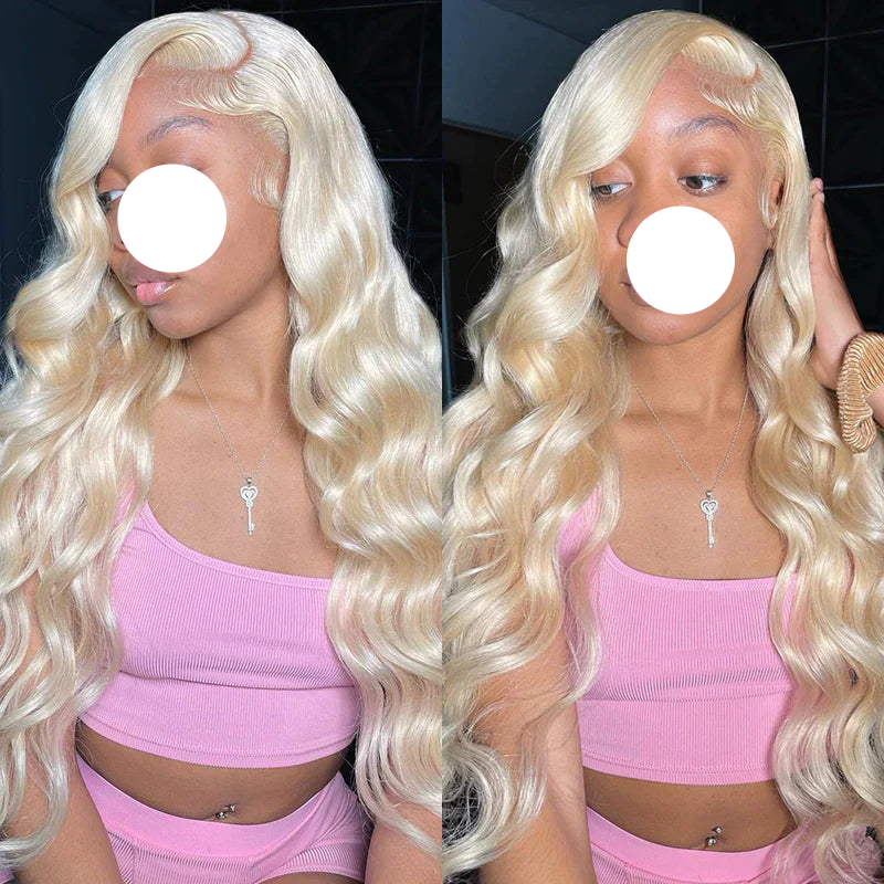 XBL Hair #613 Blonde Body Wave Hair 3 Bundles with 5x5 HD Closure