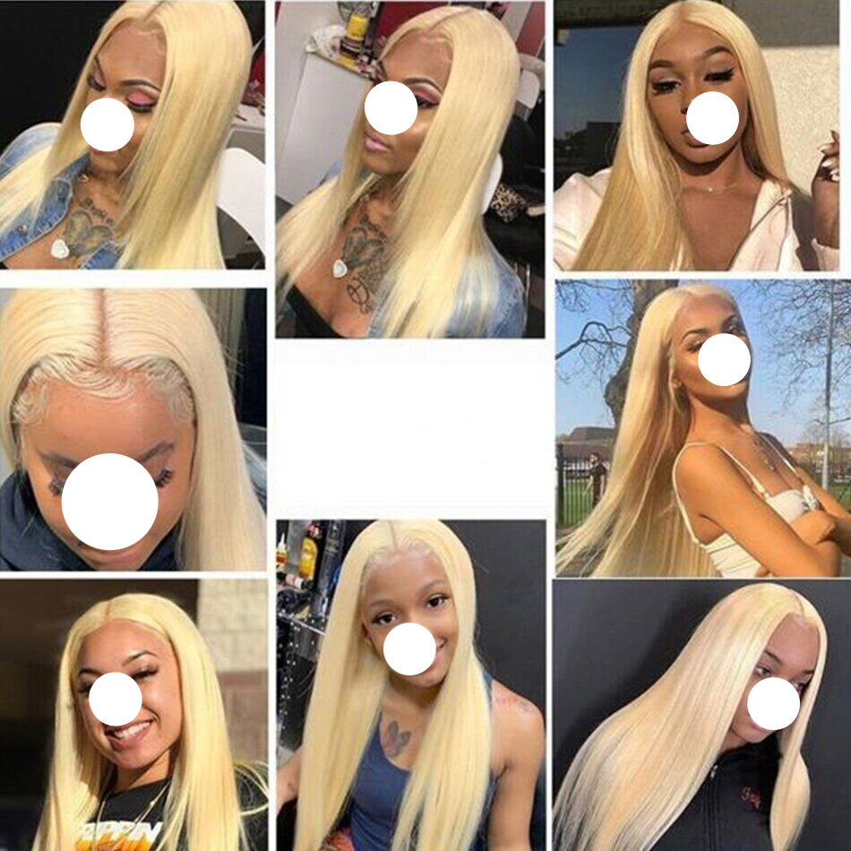 XBL Hair #613 Blonde Straight Hair 3 Bundles with 5x5 HD Closure