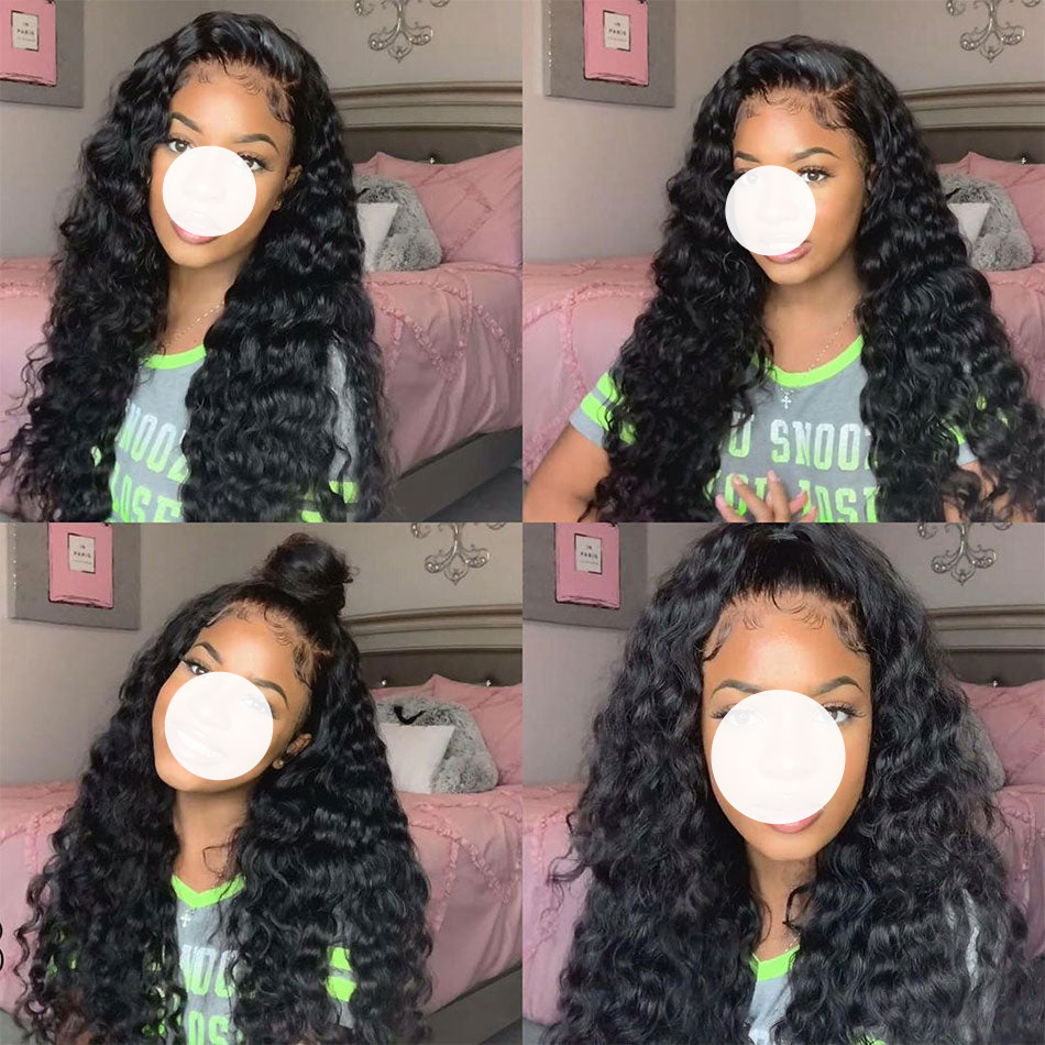 XBL Hair 9A/10A12A 5x5 Lace Closure with 3 Bundles Loose Deep Virgin Human Hair Bundles