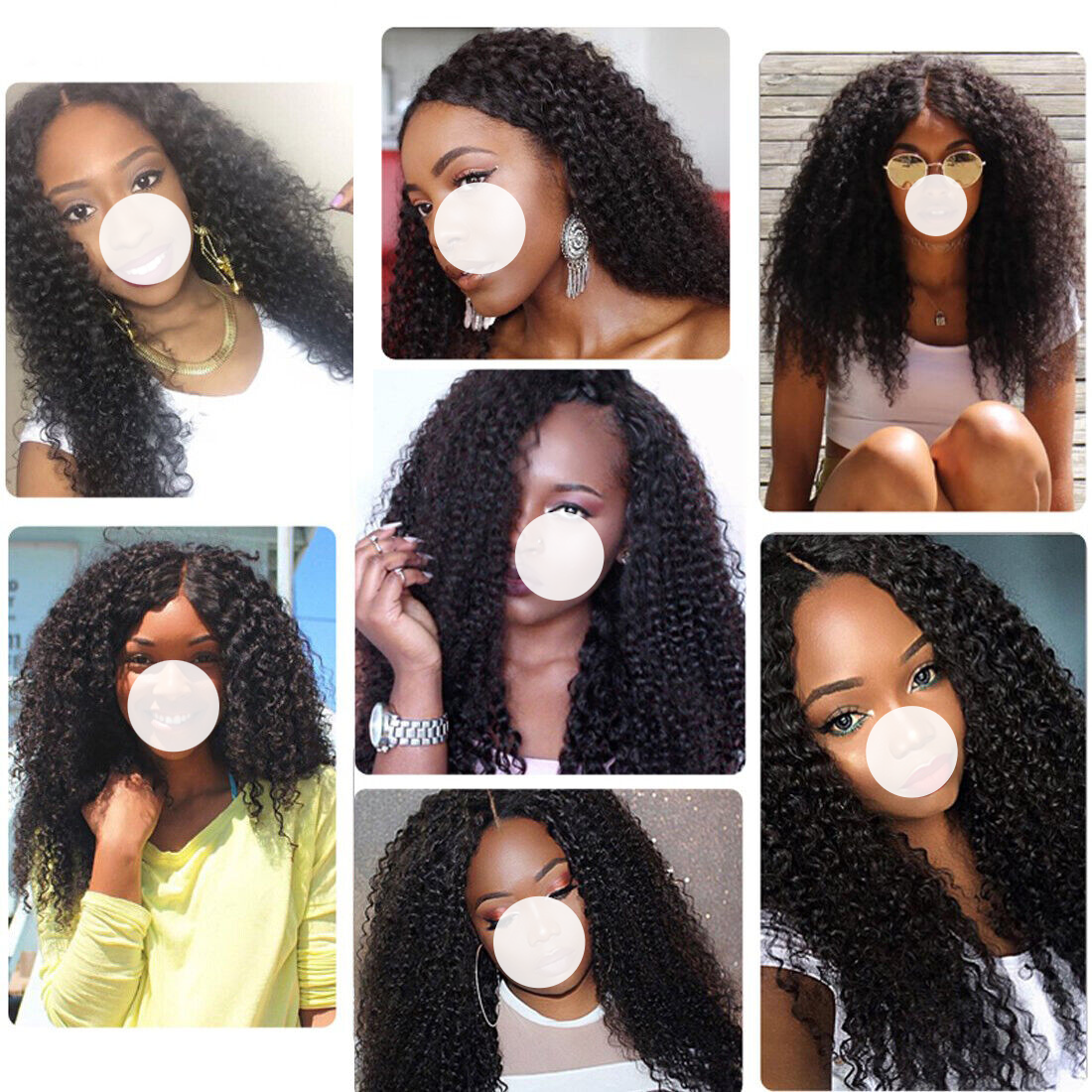 XBL Hair  9A/10A/12A Curly 3 Bundles with 13x6 Frontal with Preplucked Hairline