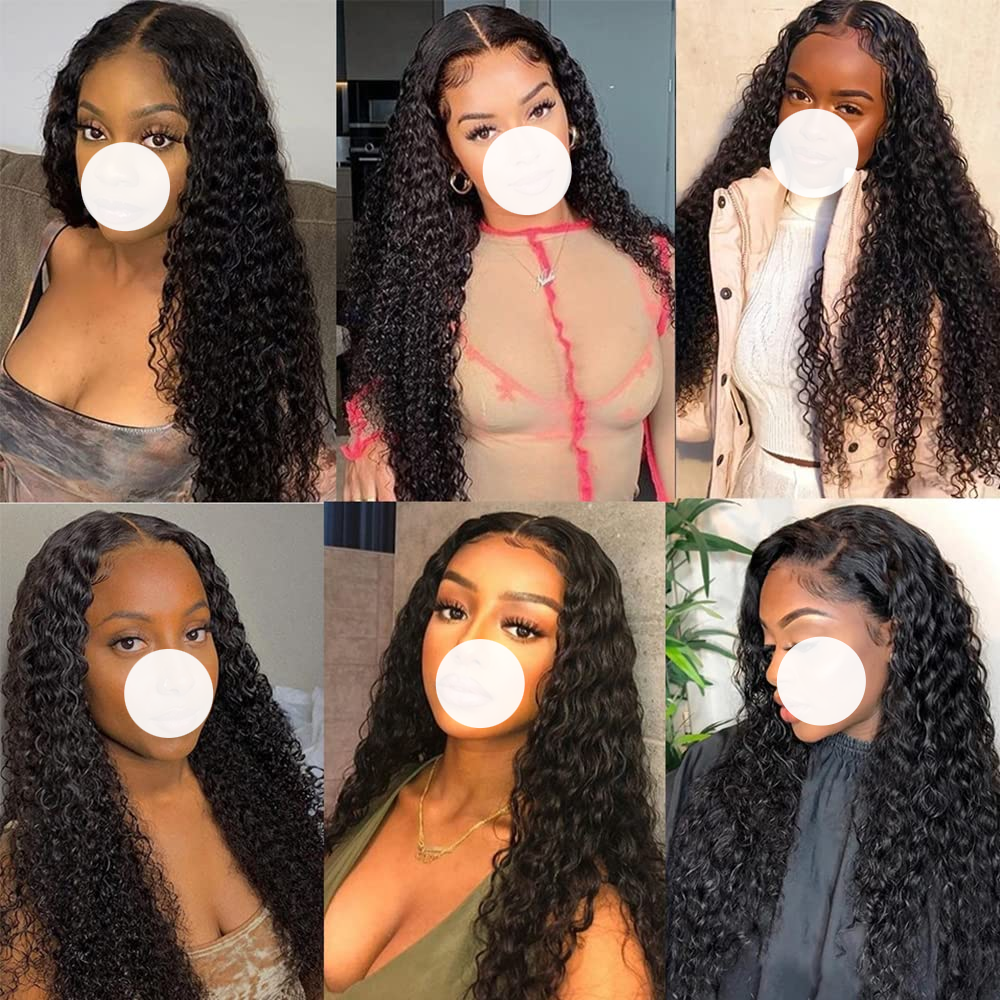 XBL Hair 9A/10A/12A Curly Human Hair 3 Bundles with 13x4 Lace Frontal
