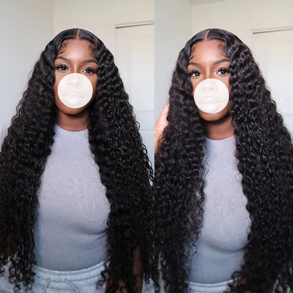XBL Hair 9A/10A12A Deep Wave Thick 3 Human Hair Bundles With with 6x6 HD Closure