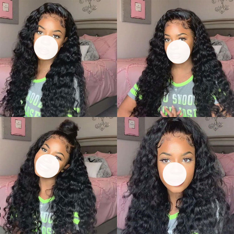 XBL Hair 9A/10A/12A Loose Deep Human Hair 3 Bundles with 13x4 Lace Frontal