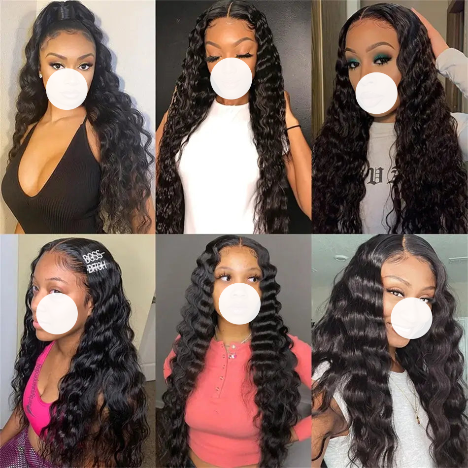 XBL Hair 9A/10A12A Loose Deep 3 Bundles Human Hair With with 6x6 HD Closure