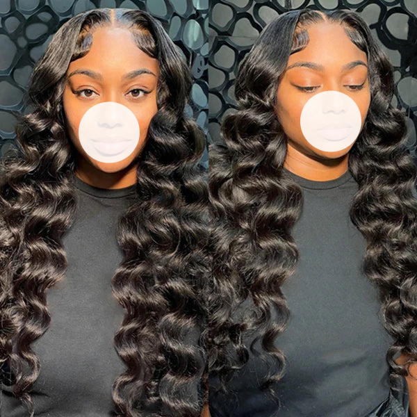 XBL Hair 9A/10A/12A Loose Wave 3 Bundles with 13x6 Frontal with Preplucked Hairline