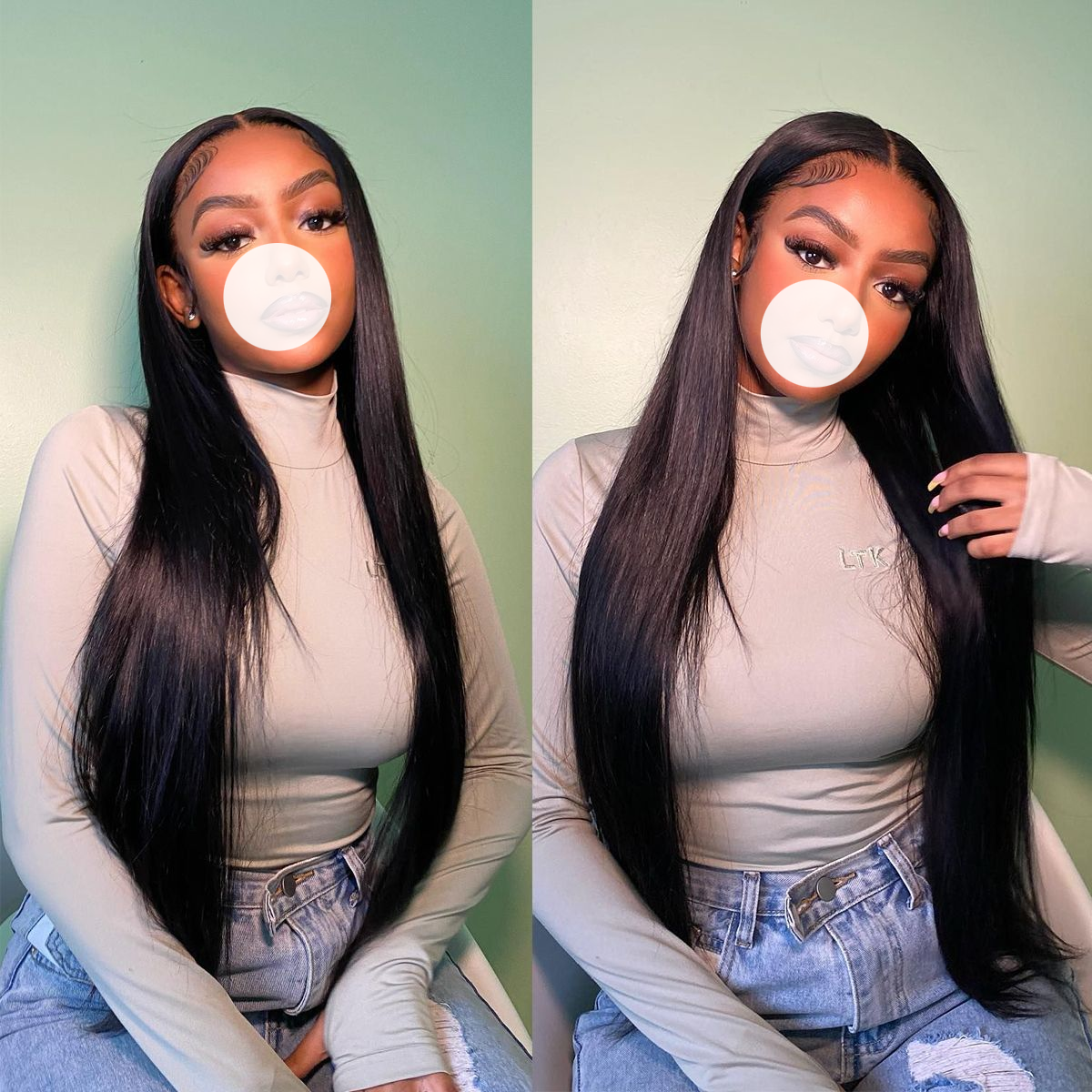 XBL Hair 9A/10A12A 7x7 HD Closure with 3 Straight Human Hair Bundles