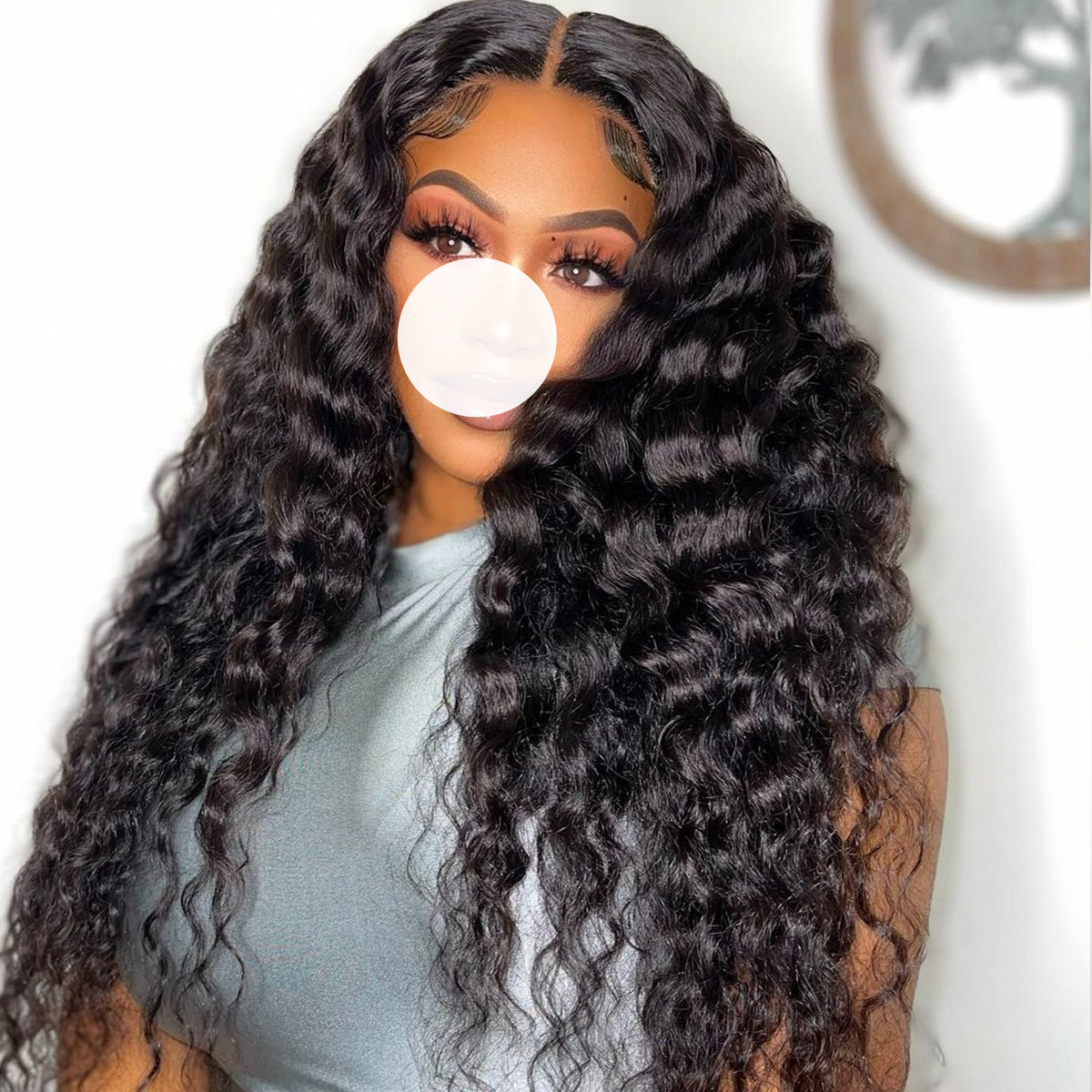 XBL Hair Loose Deep 3 Bundles with 4x4 Lace Closure Indian Human Hair