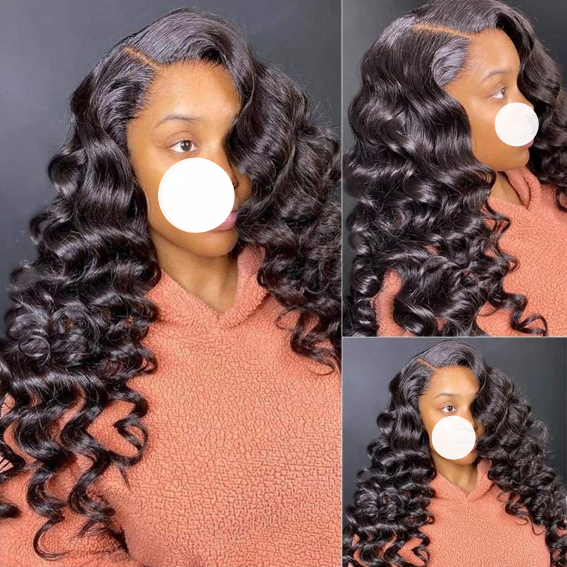 XBL Hair Loose Wave Hair Human Hair 3 Bundles With 4x4 Lace Closure
