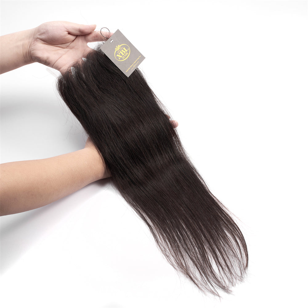 XBL Hair Miss Lovely 5x5 HD Lace Closure Straight Small Knots 100% Human Hair