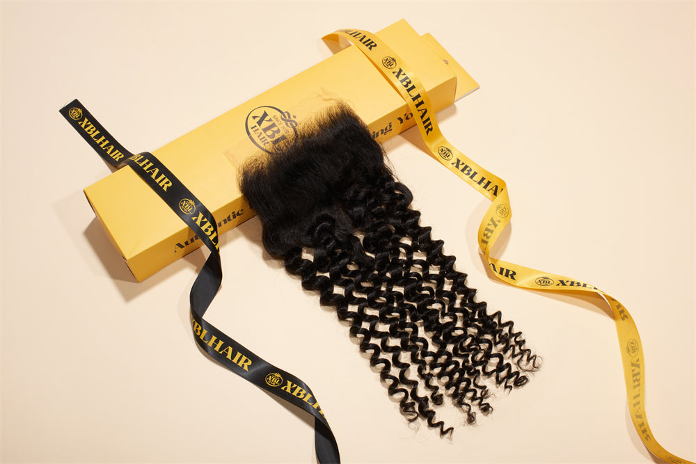 XBL Hair 5x5 HD Lace Closure Curly Small Knots 100% Human Hair