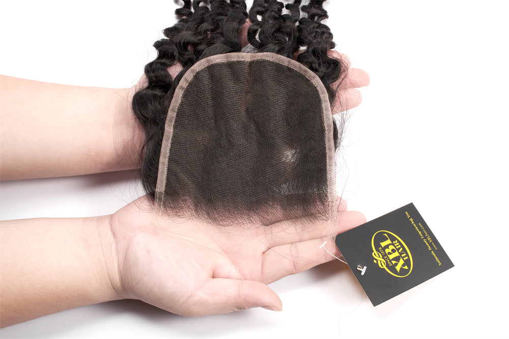 XBL Hair 5x5 HD Lace Closure Curly Small Knots 100% Human Hair