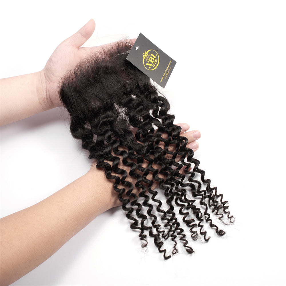 XBL Hair 5x5 HD Lace Closure Curly Small Knots 100% Human Hair