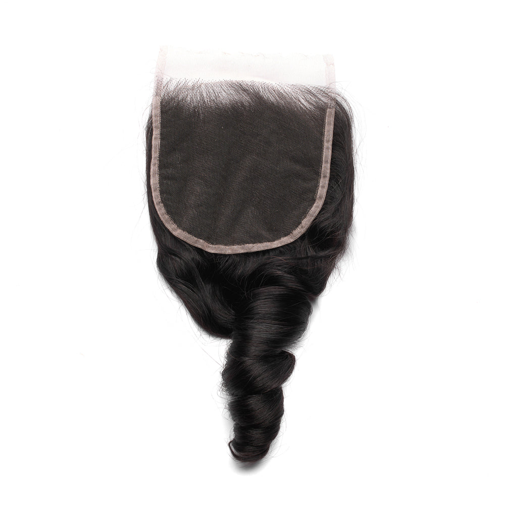 XBL Hair 5x5 HD Lace Closure Loose Wave Small Knots 100% Human Hair
