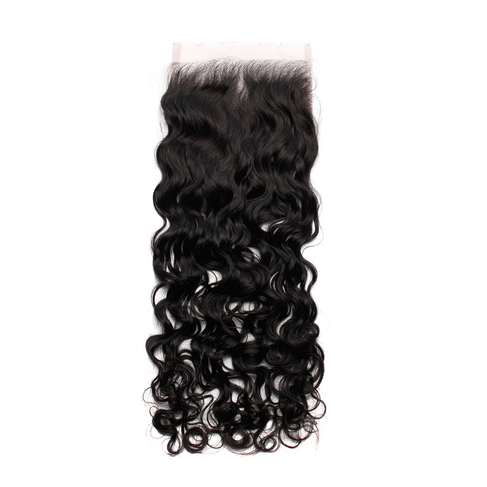 XBL Hair 5x5 HD Lace Closure Water Wave Small Knots 100% Human Hair