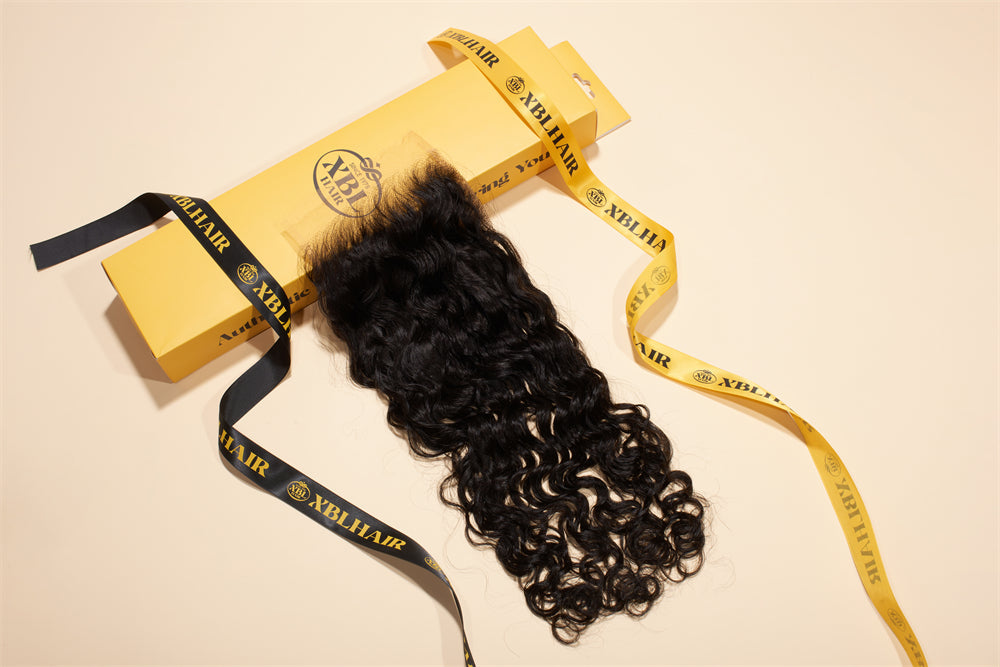 XBL Hair 5x5 HD Lace Closure Water Wave Small Knots 100% Human Hair