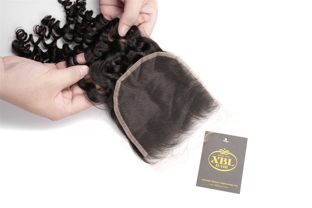 XBL Hair 5x5 HD Lace Closure Deep Wave Small Knots 100% Human Hair
