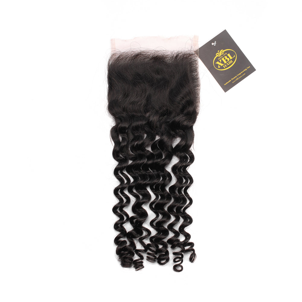 XBL Hair 5x5 HD Lace Closure Deep Wave Small Knots 100% Human Hair